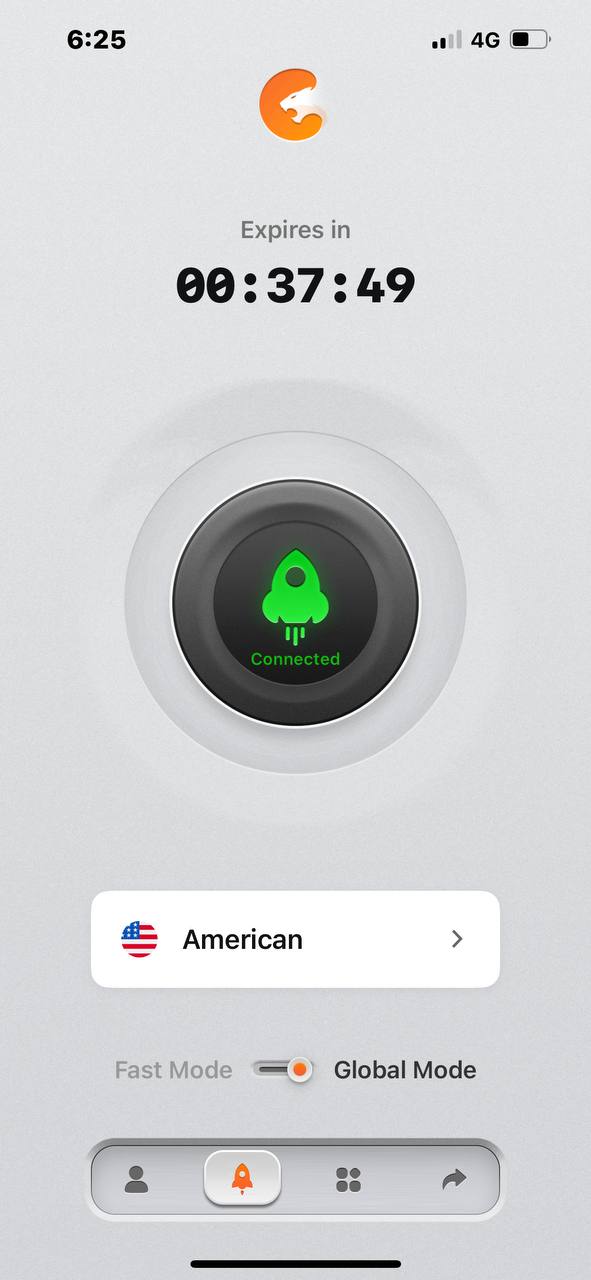 Yunbao VPN home screen