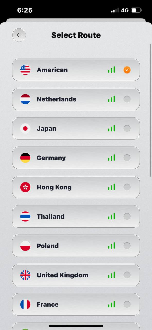 Yunbao VPN server list